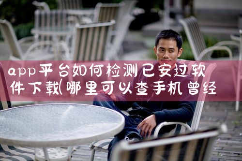 app平台如何检测已安过软件下载|杏吧